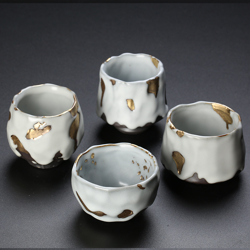 Japanese Tea - Shino Ware Gilded Handmade Japanese Style