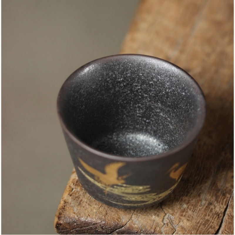 100ML Japanese Crane Tea Cup H - đánh giá và giá Japanese Pottery