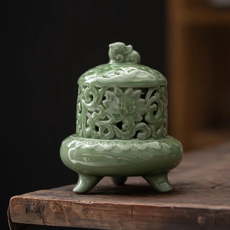 Elegant Green Porcelain Incens - đánh giá và giá Incense Holder