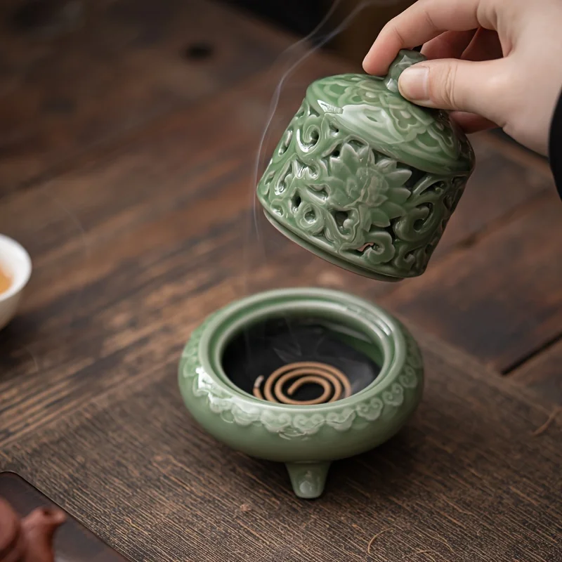 Elegant Green Porcelain Incens - đánh giá và giá Incense Holder
