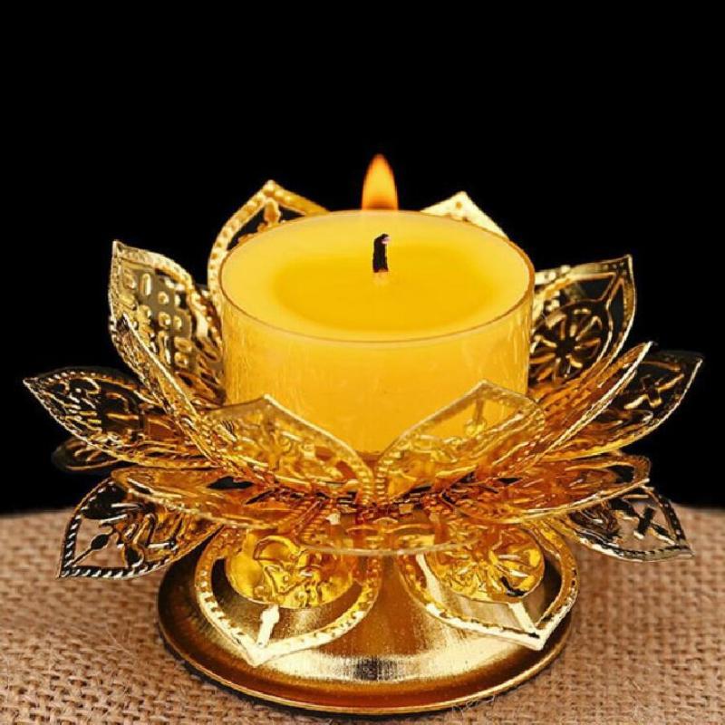Tea Light Holder Gold Lotus De - đánh giá và giá Incense Holder