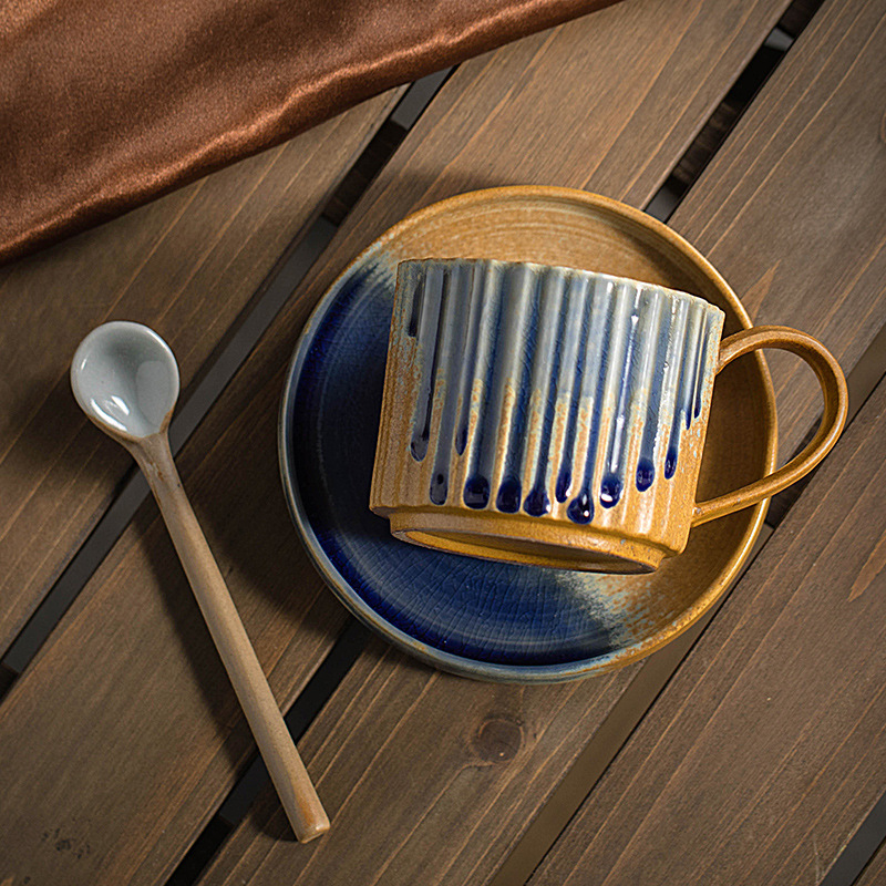Coarse Pottery and Saucer Set  - đánh giá và giá Japanese Pottery